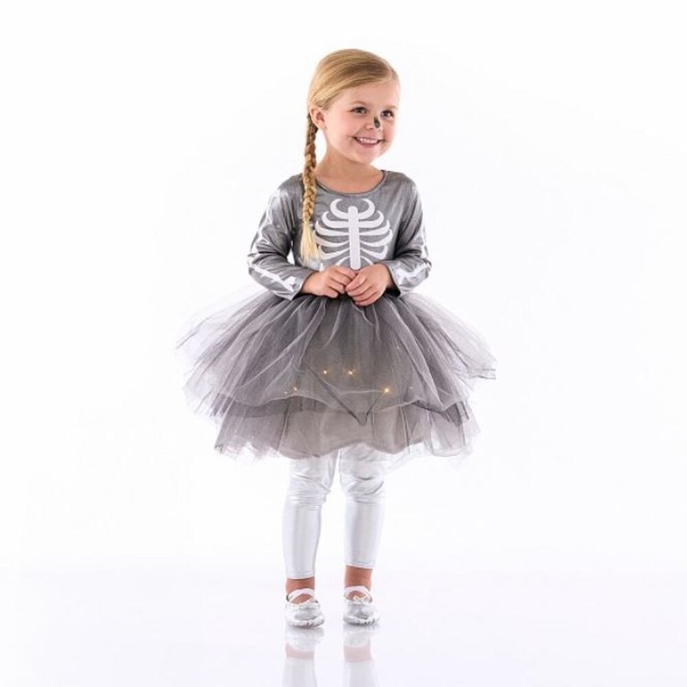 Pottery barn kids light up tutu skeleton costume Size 3T